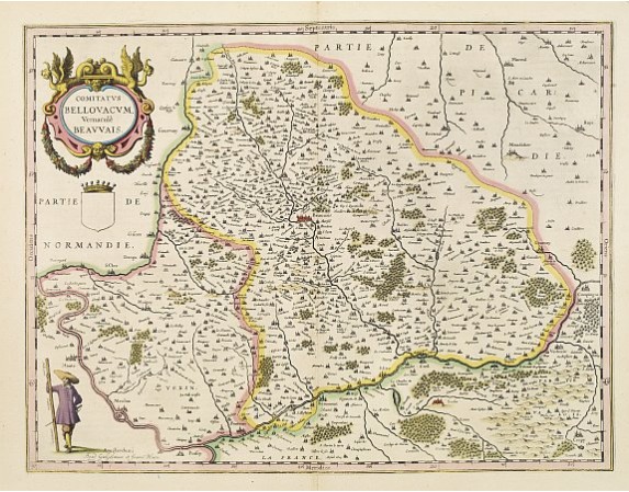 BLAEU, W. - Comitatus BELLOVACUM, Vernacule BEAUVAIS. BLAEU, W. - Comitatus BELLOVACUM, Vernacule BEAUVAIS.
