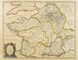 BLAEU, W. -  Typus Galliae Veteris, Ex conatib' Geograph. Abrah.Ortelii.