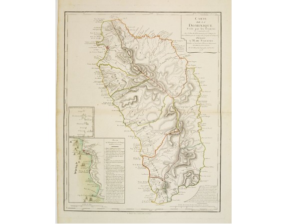 BUACHE, S. -  Carte de la Dominique prise par les Francois.