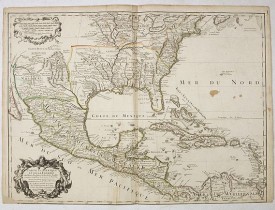 L'ISLE, G. de. -  Carte du Mexique et de la Floride des Terres Angloises et des Isles Antilles…