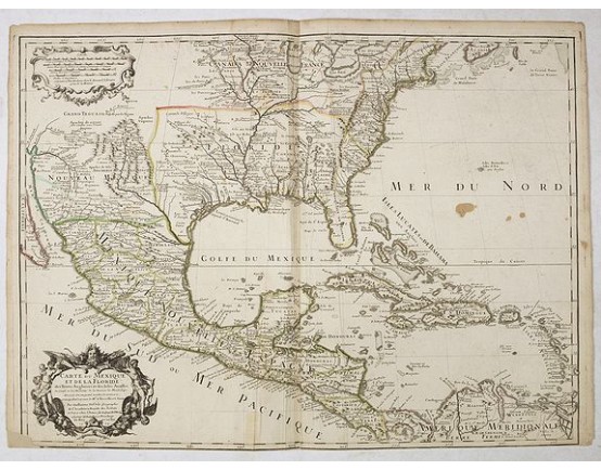 L'ISLE, G. de. - Carte du Mexique et de la Floride des Terres Angloises et des Isles Antilles… L'ISLE, G. de. - Carte du Mexique et de la Floride des Terres Angloises et des Isles Antilles…