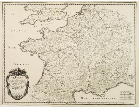 SANSON,N./ MARIETTE,P. -  La France et les environs, jusques a l'Estendue de l'Ancienne Gaule..