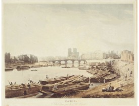 PUGIN, Augustus Charles -  Paris. Notre Dame prise de L'isle Louvier.
