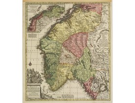 LOTTER, T. C. -  Regnum Norwegiae accurata et novissima delineatione… LOTTER, T. C. -  Regnum Norwegiae accurata et novissima delineatione…