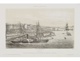 LEBRETON, L. -  Brest - Entrée du Port Militaire et du nouveau Port du Commerce.  (Postrain) LEBRETON, L. -  Brest - Entrée du Port Militaire et du nouveau Port du Commerce.  (Postrain)