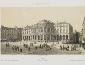 DEROY. -  Rennes - Vue du Theâtre.