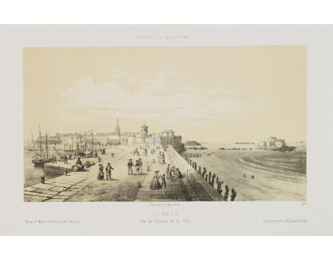 DEROY. - St. Malo - Vue de l'Entrée de la Ville. DEROY. - St. Malo - Vue de l'Entrée de la Ville.