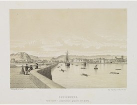 MAUGENDRE, A. -  Cherbourg. Vue de l'Entrée du port de Commerce, prise de la Jetée de l'Est.