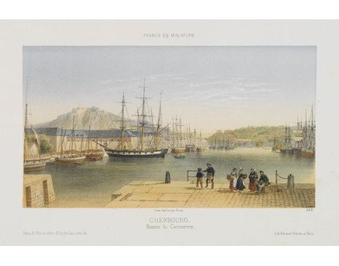 DEROY. -  Cherbourg. Bassin du commerce.