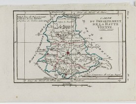 DELAPORTE,L'Abbé. -  Carte du Département de la Haute Vienne.