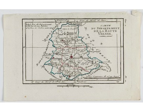 DELAPORTE,L'Abbé. - Carte du Département de la Haute Vienne. DELAPORTE,L'Abbé. - Carte du Département de la Haute Vienne.