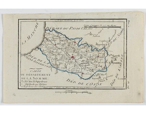 DELAPORTE,L'Abbé. - Carte du Département de la Somme. DELAPORTE,L'Abbé. - Carte du Département de la Somme.