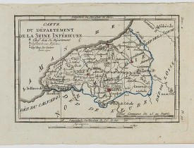 DELAPORTE,L'Abbé. -  Carte du Département de la Seine Inférieure.