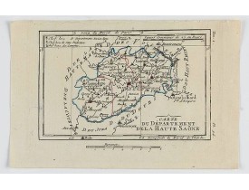 DELAPORTE,L'Abbé. -  Carte du Département de la Haute Saône. DELAPORTE,L'Abbé. -  Carte du Département de la Haute Saône.