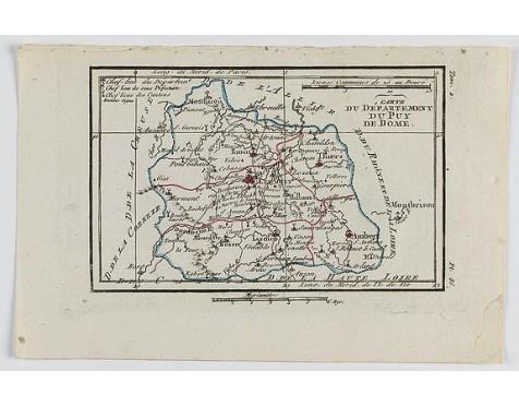 DELAPORTE,L'Abbé. - Carte du Département du Puy de Dome. DELAPORTE,L'Abbé. - Carte du Département du Puy de Dome.