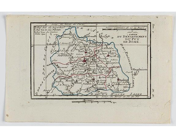 DELAPORTE,L'Abbé. -  Carte du Département du Puy de Dome.
