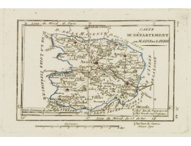 DELAPORTE, L'Abbé. -  Carte du Département de Maine et Loire.