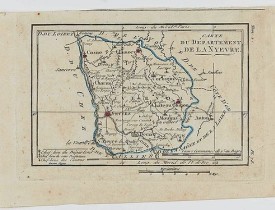 DELAPORTE, L'Abbé. -  Carte du Département de la Nyevre.