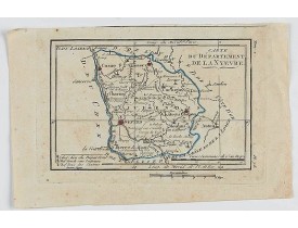 DELAPORTE, L'Abbé. -  Carte du Département de la Nyevre. DELAPORTE, L'Abbé. -  Carte du Département de la Nyevre.