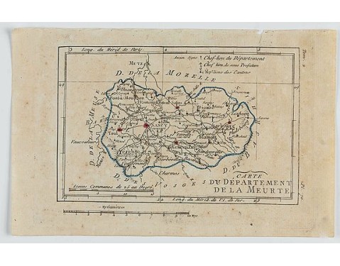 DELAPORTE,L'Abbé. - Carte du Département de la Meurte. DELAPORTE,L'Abbé. - Carte du Département de la Meurte.