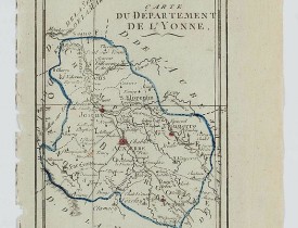 DELAPORTE,L'Abbé. -  Carte du Département de l'Yonne.