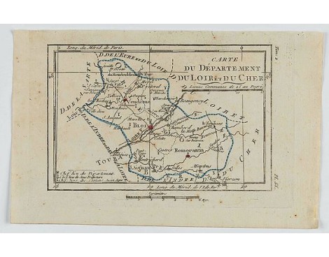 DELAPORTE,L'Abbé. - Carte du Département du Loir et du Cher. DELAPORTE,L'Abbé. - Carte du Département du Loir et du Cher.