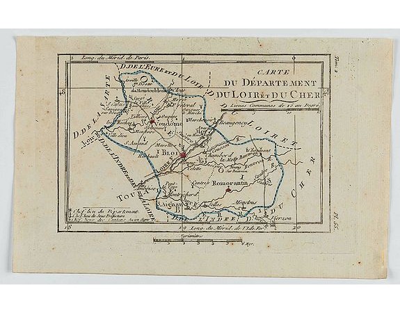 DELAPORTE,L'Abbé. -  Carte du Département du Loir et du Cher.
