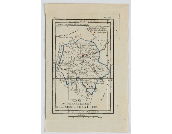 DELAPORTE,L'Abbé. -  Carte du Département de l'Indre et de la Loire.