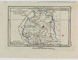 DELAPORTE,L'Abbé. -  Carte du Département de l' Indre.