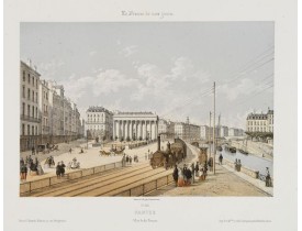 ASSELINEAU, Léon Auguste. -  Nantes. Vue de la bourse.