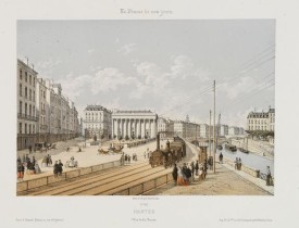 ASSELINEAU, Léon Auguste. -  Nantes. Vue de la bourse.