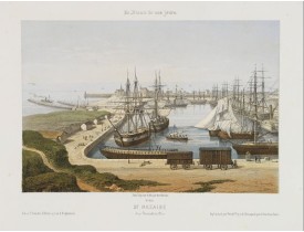 ASSELINEAU, Léon Auguste - St.  Nazaire. Vue Générale du Port.