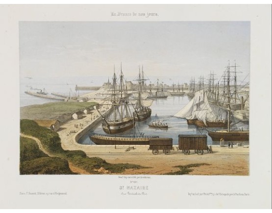 ASSELINEAU, Léon Auguste. - St. Nazaire. Vue Générale du Port. ASSELINEAU, Léon Auguste. - St. Nazaire. Vue Générale du Port.