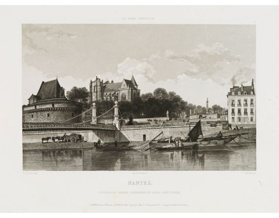 SALATHE. - Nantes.Chapelle du château cathédrale et cours Saint Pierre. SALATHE. - Nantes.Chapelle du château cathédrale et cours Saint Pierre.