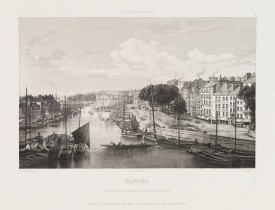 SALATHE. -  Nantes. Vue prise de la place de la Petite Hollande.