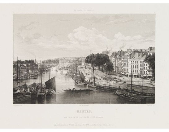 SALATHE. - Nantes. Vue prise de la place de la Petite Hollande. SALATHE. - Nantes. Vue prise de la place de la Petite Hollande.
