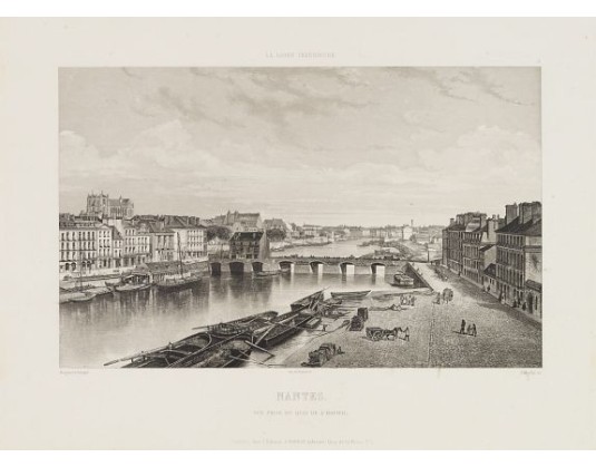 SALATHE. - Nantes. Vue prise du Quai de l'Hôpital. SALATHE. - Nantes. Vue prise du Quai de l'Hôpital.
