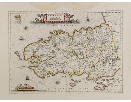 BLAEU, W. - Britannia Ducatus / Duché de Bretaigne. BLAEU, W. - Britannia Ducatus / Duché de Bretaigne.