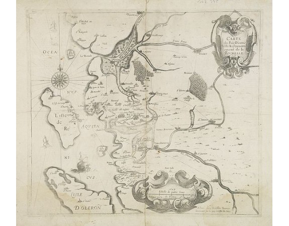 TAVERNIER, M. -  Carte du Pais d'Aunis Ville & Gouvernement de la Rochelle.