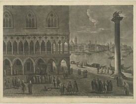 KILIAN, Christoph Gustav. -  Veduta della Piazza di S. Marco dall' Orologgio. / Veduta della Piazzetta. / Veduto della Piazza di S. Marco in Venezia.