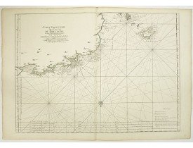 LE NEPTUNE FRANCOIS. -  4me Carte Particulière des Costes de Bretagne Depuis l'Anse de Goulven jusqu'à l'Isle d'Ouessant.