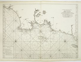 LE NEPTUNE FRANCOIS. -  6.me Carte Particuliere des Costes de Bretagne depuis la Baye d' Hodierne jusqu' a l' Isle de Groa, Contenant les Isles de Glenan.
