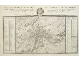 DUPAIN-TRIEL fils. - Plan topographique de la ville de Toulouse et de ses environs. DUPAIN-TRIEL fils. - Plan topographique de la ville de Toulouse et de ses environs.