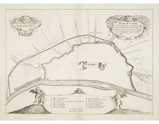 LAGNIET, Jacques. - Plan du Canal pour l'escoulement des eaus suivant la resolution prise en asemblée generalle... LAGNIET, Jacques. - Plan du Canal pour l'escoulement des eaus suivant la resolution prise en asemblée generalle...