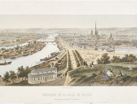 DEROY. - Panorama de la ville de Rouen Vue prise de la Côte Ste Catherine.