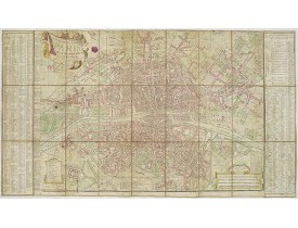 DESNOS, Louis Charles. -  Nouveau plan de Paris ses faubourgs, et ses Environs. Revue, corrigé et Augmenté par le Sr Desnos.