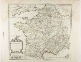 ROBERT DE VAUGONDY, G. -  Gallia antiqua in provincias et populos divisa, . . .