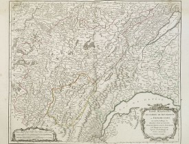 ROBERT DE VAUGONDY, G. -  Partie méridionale du comté de Bourgogne ou Franche-Comté. . .