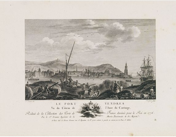 OZANNE, N. - Le Port Vendres Vu du Côteau de l'Anse du Carénage. OZANNE, N. - Le Port Vendres Vu du Côteau de l'Anse du Carénage.
