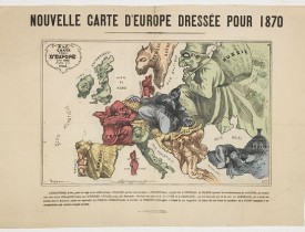 HADOL. -  Nouvelle Carte d'Europe dressée pour 1870 / Carte drolatique d'Europe pour 1870 dressée par Hadol.